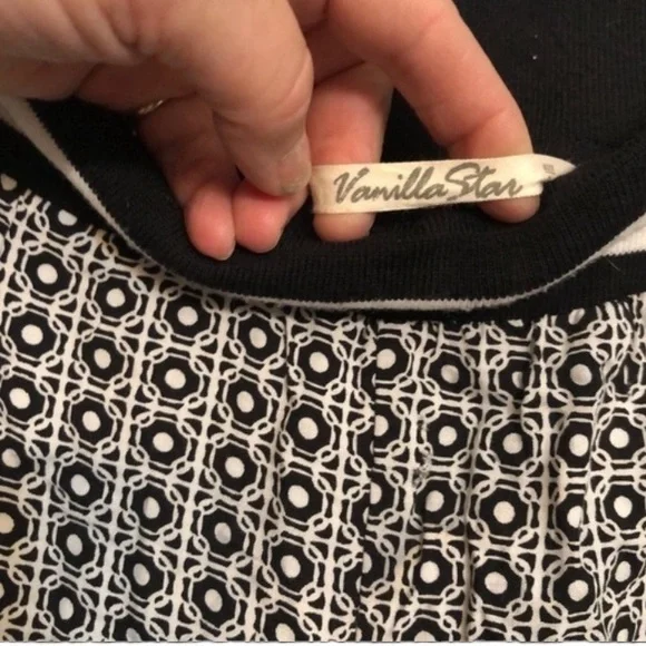 Vanilla Star size large Black & White print silky joggers black tux strip - Picture 4 of 14